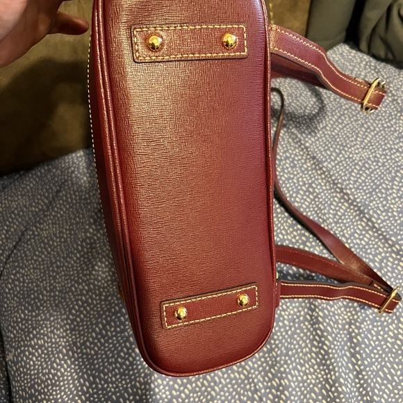Dooney and Burke Saffiano leather backpack in Maroon - Picture 9 of 16